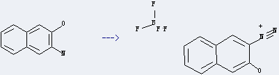 2-Naphthalenol,3-amino- can be used to produce C10H7N2O(1+)*BF4(1-).